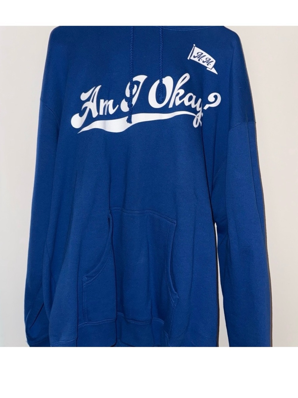 Megan Moroney Am I Okay? Graphic Hoodie in Royal Blue